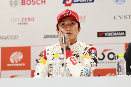 予選記者会見:GT500クラスでポールポジションを獲得した野尻智紀(ARTA) 予選記者会見:GT500クラスでポールポジションを獲得した野尻智紀(ARTA)