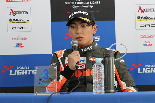 決勝記者会見：3位の野中誠太（TOM\'S）