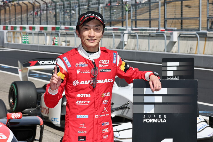 ポールポジションを獲得した野尻智紀（TEAM MUGEN）