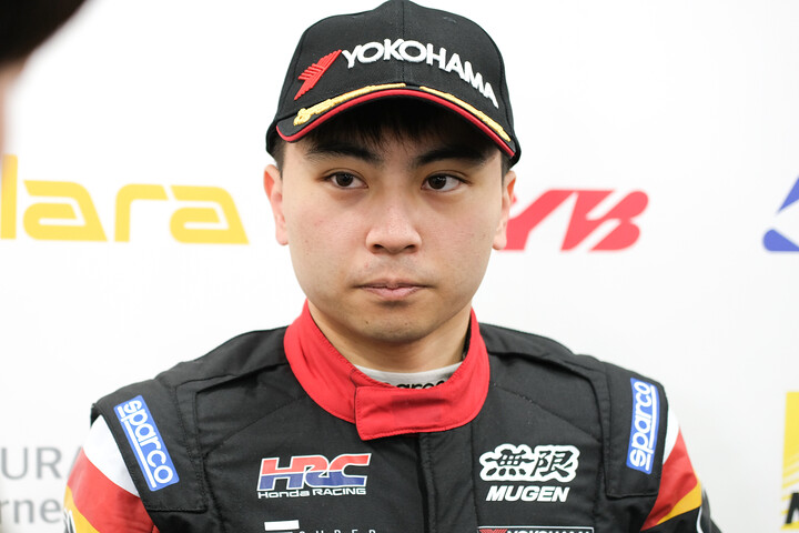 予選記者会見：2位の岩佐歩夢（TEAM MUGEN）