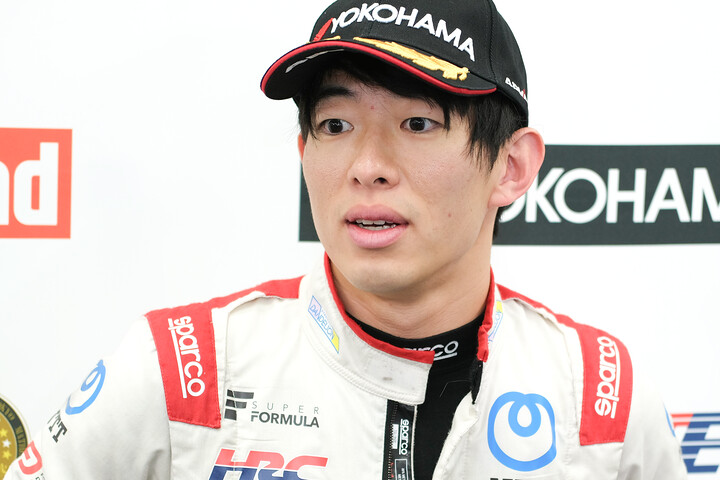 予選記者会見：3位の太田格之進（DOCOMO TEAM DANDELION RACING）