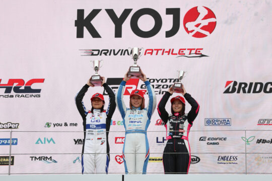 スプリントレースの表彰式