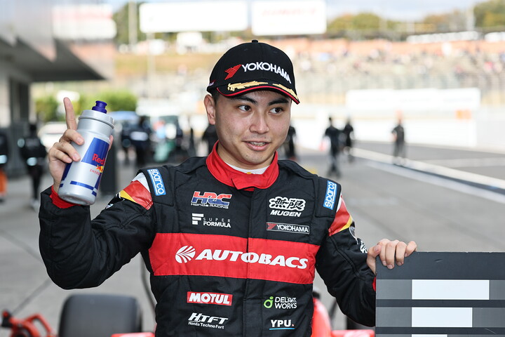 ポールポジションを獲得した岩佐歩夢（TEAM MUGEN）