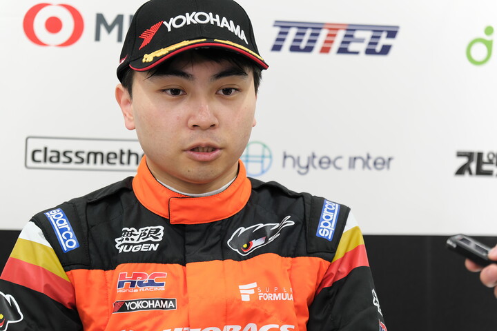 予選記者会見：ポールポジションの岩佐歩夢（TEAM MUGEN AUTOBACS）