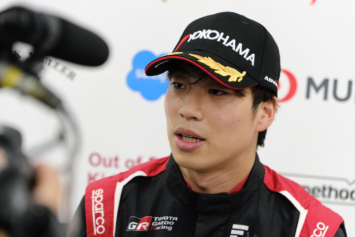 予選記者会見：ポールポジションを獲得した福住仁嶺（NTT docomo Business ROOKIE）