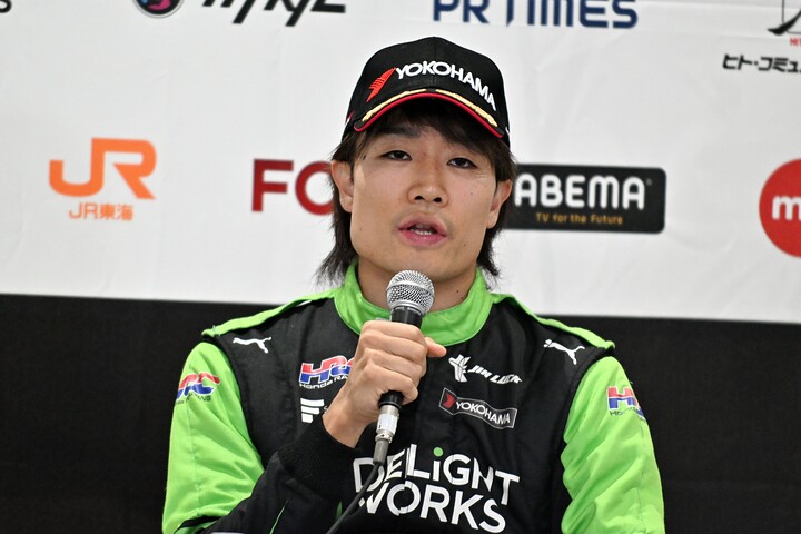 決勝記者会見：3位の松下信治（DELiGHTWORKS RACING）