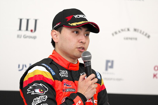 決勝記者会見：2位の岩佐歩夢（TEAM MUGEN AUTOBACS）