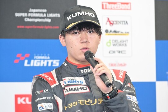 決勝記者会見：3位の梅垣清（TOM\'S）