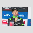 決勝記者会見：優勝した三井優介（DELiGHTWORKS RACING）