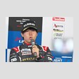 決勝記者会見：3位の梅垣清（TOM'S）